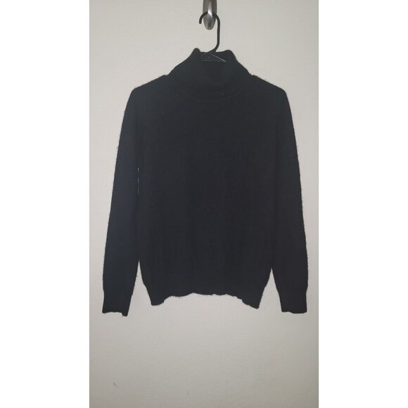 quince Sweaters - Quince Black Turtle Neck Cashmere Sweater Size Small